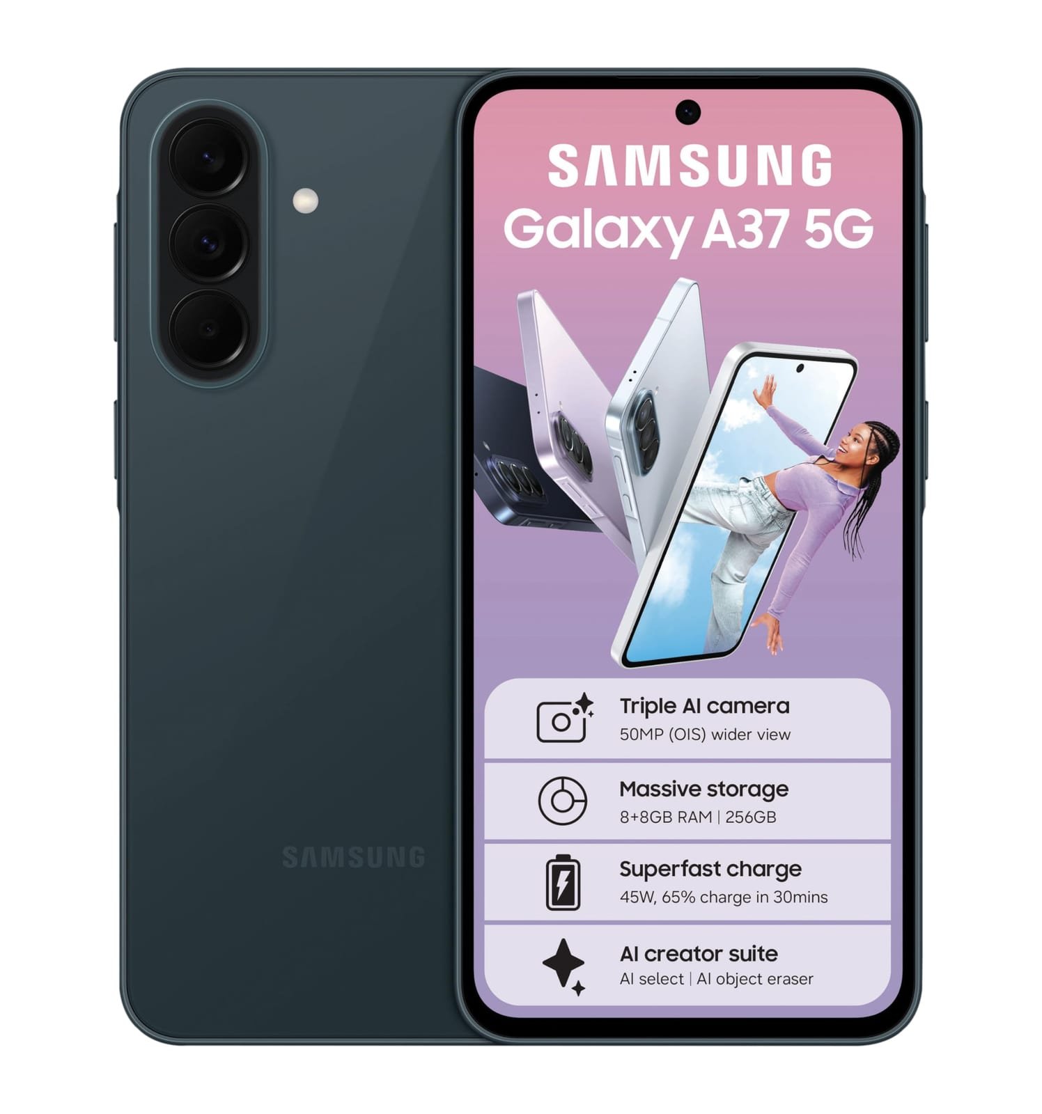 SAMSUNG GALAXY A37 8/256GB Awesome Charcoal