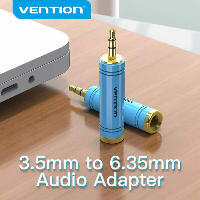 ADAPTER AUDIO 6.35mm ŽENSKI NA 3.5mm MUŠKI VENTION CRNI