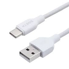 USB KABEL +CLASS TIP C, USB NA TIP C DUŽINE 1m 2,1A BIJELI