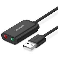 VANJ. ZVUČNA KARTICA UGREEN US205 3.5MM CRNA