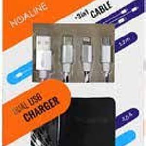 NOALINE KUČNI DUAL USB PUNJAČ + KABEL 3/1